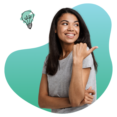 woman-pointing-to-the-right-with-lightbulb